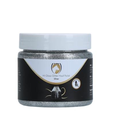 Excellent Horse Hi Gloss Glitter Hoof Polish Silver 150 ml