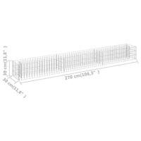 Gabion plantenbak verhoogd 270x30x30 cm gegalvaniseerd staal - thumbnail