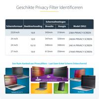StarTech.com 23,8 inch 16:9 Computer Monitor Privacy Filter, Hangend Acryl Security Filter, Screen Protector, 30 Graden - thumbnail