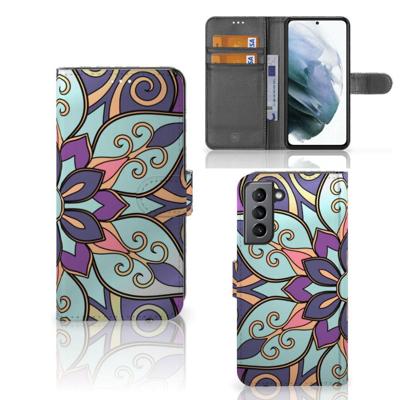Samsung Galaxy S21 FE Hoesje Purple Flower Samsung Galaxy S21 FE Hoesje Purple Flower