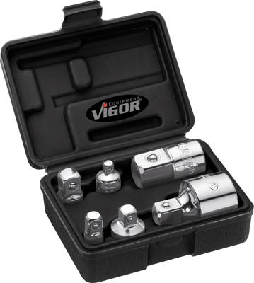 Vigor V1293 Dopsleuteladapterset Aandrijving 1/4 (6.3 mm), 3/8 (10 mm), 1/2 (12.5 mm), 3/4 (20 mm) 1 set(s)