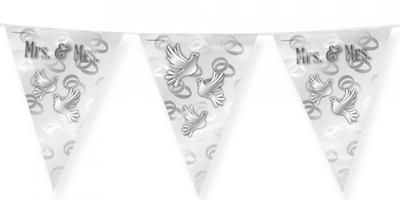 Paperdreams Party vlag - Mrs. & Mrs.