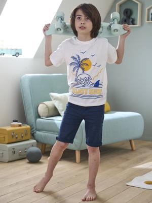 Gemakkelijk aan en uit te trekken battle short voor jongens marineblauw Gemakkelijk aan en uit te trekken battle short voor jongens marineblauw