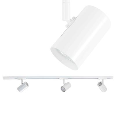 Highlight Railsysteem Trackline 100 cm + 3 cilinder spots wit Highlight Railsysteem Trackline 100 cm + 3 cilinder spots wit