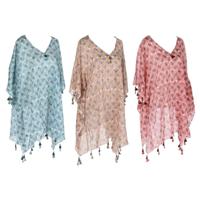 Sarong Home ESPRIT Bruin Turkoois Koraal (3 Stuks) - thumbnail