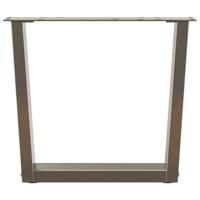 Eettafelpoten 2 st V-vormig 60x(42-43,3) cm staal naturel - thumbnail