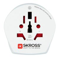 SKROSS | 1.500210-E | Combo World to Australia | Reisadapter naar Europa, Australië en China. 2 in 1 - Spanning en vermogen 100V – 1000W / 250V – 2500W - KID SAFE anti-elektrische schokbescherming - thumbnail