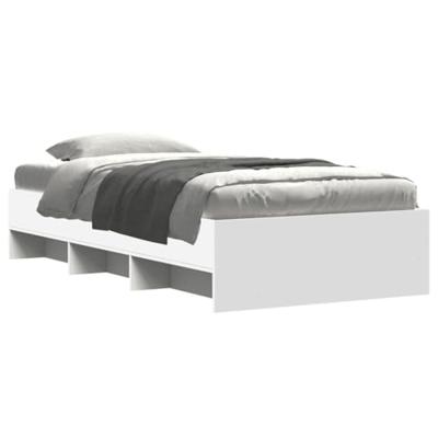 Bedframe bewerkt hout wit 90x200 cm