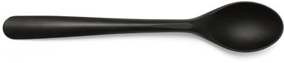 Conpax Folia dessertlepel, herbruikbaar, uit CPLA, 14,5 cm, zwart, pak van 50 stuks