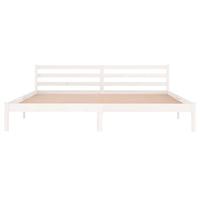 Bedframe massief grenenhout wit 200x200 cm - thumbnail