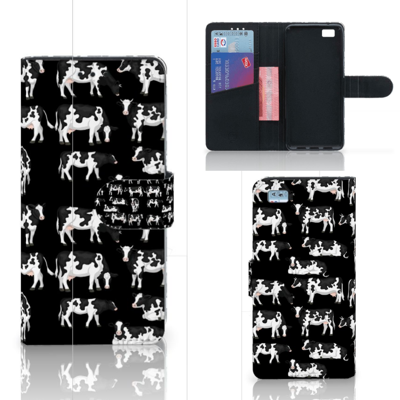 Huawei Ascend P8 Lite | Telefoonhoesje | Met pasjeshouder | Koetjes Huawei Ascend P8 Lite | Telefoonhoesje | Met pasjeshouder | Koetjes