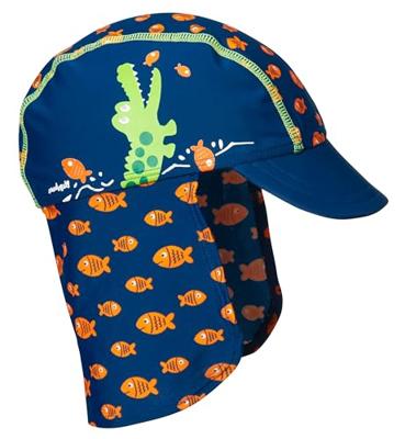 Playshoes zwemcap Krokodil Blauw-53 cm