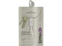 Laad+datakabel Lightning 15cm keychain wit - thumbnail