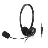 ACT AC9330 On-Ear Headset | Flexibele Microfoon | 3,5mm audio-aansluiting | Zwart | 2 meter - thumbnail