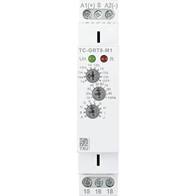 TRU COMPONENTS TC-9963308 Tijdrelais Multifunctioneel 12 V/AC, 240 V/AC 1 stuk(s) Tijdsduur: 1 s - 10 dag(en) 1x wisselcontact
