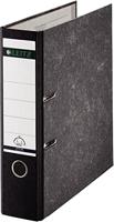 Leitz ordner, ft folio, rug 80mm, karton, gewolkt zwart - thumbnail