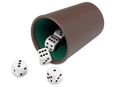 Beker met Poker Dobbelstenen Cayro