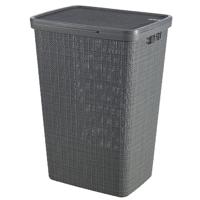 Curver Jute Wasmand met deksel 58L - 2 stuks - Donkergrijs - thumbnail