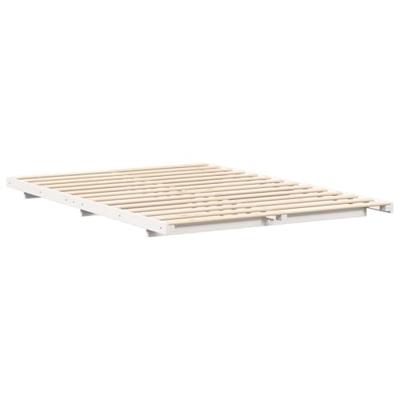 Bedframe Wit 160 x 210 cm Massief grenenhout