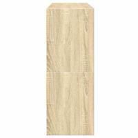 Schoenenrekken 2 st stapelbaar 89,5x30x40 cm sonoma eikenkleur - thumbnail