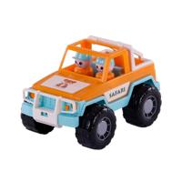 Cavallino jeep oranje met 2 speelfiguren - thumbnail