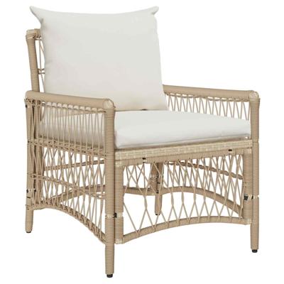 Tuinstoel Beige 60 x 70 x 78cm poly rattan