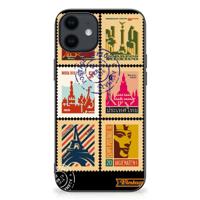 iPhone 12 Pro | 12 (6.1") Silicone Hoesje Postzegels - thumbnail