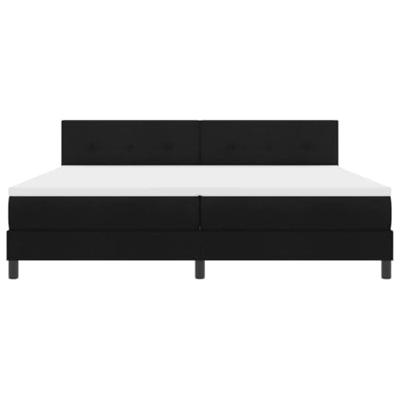 Boxspring Bed met Matras & LED Zwart 200x200 cm