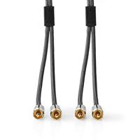 Nedis Stereo-Audiokabel | 2x RCA Male | 2x RCA Male | 5 m | 1 stuks - CATB24200GY50 CATB24200GY50 - thumbnail