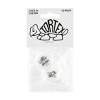 Dunlop Tortex Jazz III 1.35mm 12-pack plectrumset wit - thumbnail