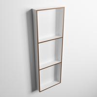 MONDIAZ EASY Nis 89,5x29,5cm in solid surface kleur Rust | Talc. 3 vakken geschikt voor in- of opbouw - thumbnail