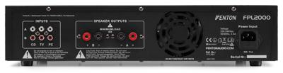 Fenton FPL2000 Digitale Versterker 2x 1000 Watt met Bluetooth, USB en MP3 Speler