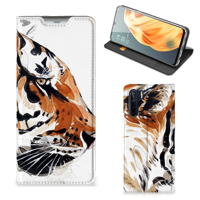 Bookcase OPPO Reno3 | A91 Watercolor Tiger - thumbnail