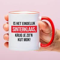 Mok Is het eindelijk Sinterklaas, krijg je zo'n kut mok! - thumbnail