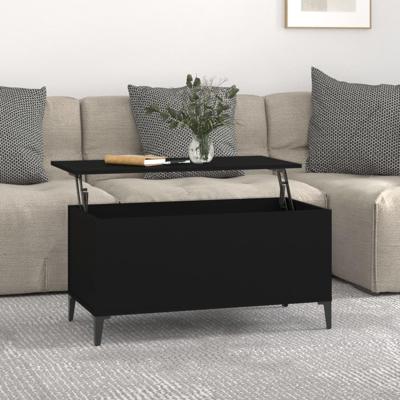 Salontafel 90x44,5x45 cm bewerkt hout zwart