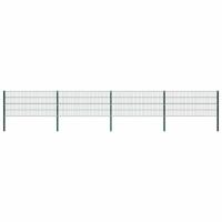 Schuttingpaneel met palen ijzer 694,5x80 cm groen - thumbnail