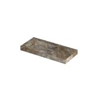 INK Pitch Wastafel keramische slab links met drain en front en side skirts 1 kraangat 100x45x9 Earth glossy - thumbnail