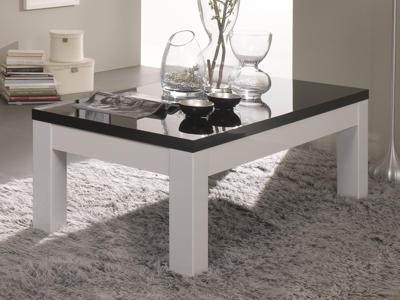 Salontafel ROMEO rechthoekig hoogglans wit/hoogglans zwart Salontafel ROMEO rechthoekig hoogglans wit/hoogglans zwart