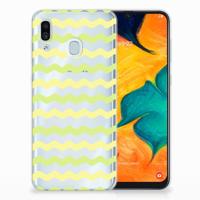 Samsung Galaxy A30 | TPU bumper | Waves Yellow - thumbnail