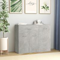 Dressoir 88x30x70 cm bewerkt hout betongrijs - thumbnail