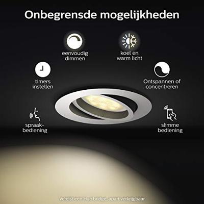 Philips Hue Milliskin Rond Wit Inclusief Dim Switch