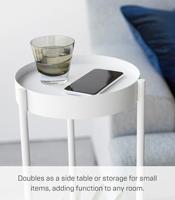 Yamazaki Plantenrek Binnen met Wielen - Tower - Wit - thumbnail