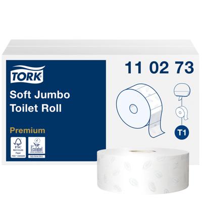 Toiletpapier tork t1 premium jumbo 2laags 360m wit Toiletpapier tork t1 premium jumbo 2laags 360m wit