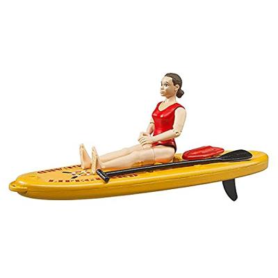bruder bworld Strandwacht met SUP board speelfiguur - thumbnail