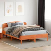 Hoofdbord 160 cm massief grenenhout wasbruin - thumbnail