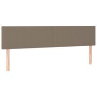 Boxspring met matras stof taupe 80x200 cm - thumbnail