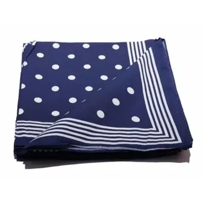 Boeren zakdoek Blauw stippel 54 x 54 cm