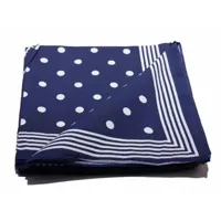 Boeren zakdoek Blauw stippel 54 x 54 cm - thumbnail