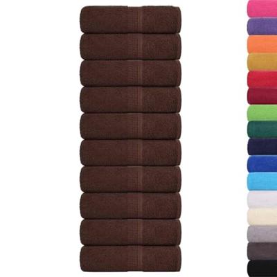 VidaXL Washandjes 10 stuks frogn bruin 30x30 cm 100% katoen VidaXL Washandjes 10 stuks frogn bruin 30x30 cm 100% katoen