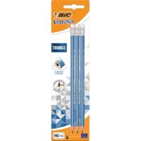 Bic potlood Evolution Triangle, met gom, blister van 3 stuks - thumbnail